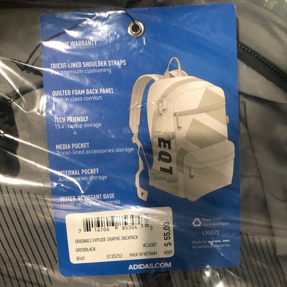 NWT adidas Originals EQT Laptop Backpack - Picture 2 of 4